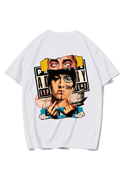 BRZ COLLECTION Tricou unisex oversize Eminem (ALB)