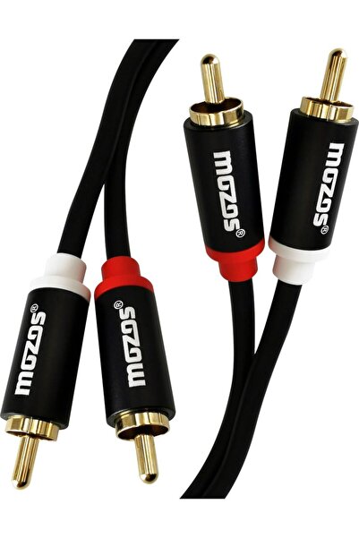 Mozos Cablu RCA (Cinch) x2 - RCA (Cinch) x2 1m negru (MCABLE-2R2R)