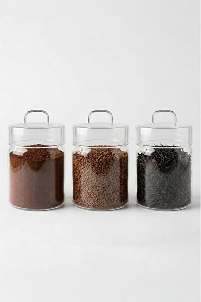 Atbyhome Cecilia 3-Piece Borosilicate Glass Storage Container with Glass Lid ...