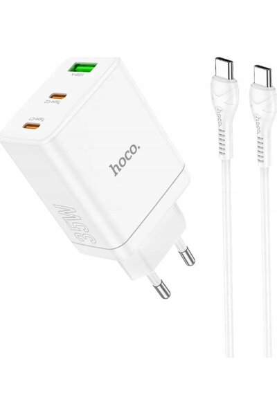 hoco. HOCO Încărcător de rețea 2 x Type C + USB A + cablu Type C la Type C PD...