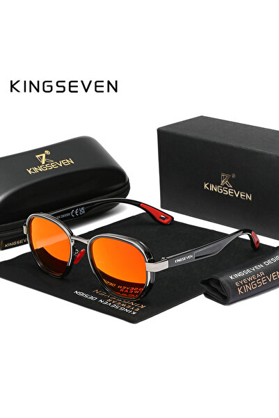 Choice4 Black Red KINGSEVEN Men Polarized Sunglasses UV400 Outdoor Protective...
