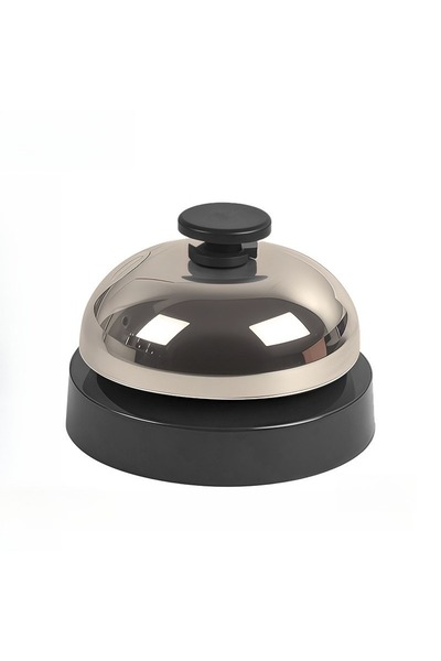 Choice1 black Stainless Steel Desk Bell, Durable Call Bell for Hotel, Restaur...