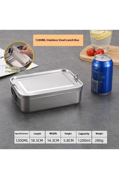 Choice 1200ml 304 Stainless Steel 1200/2400ml Lunch Box Bento Box Metal Food ...