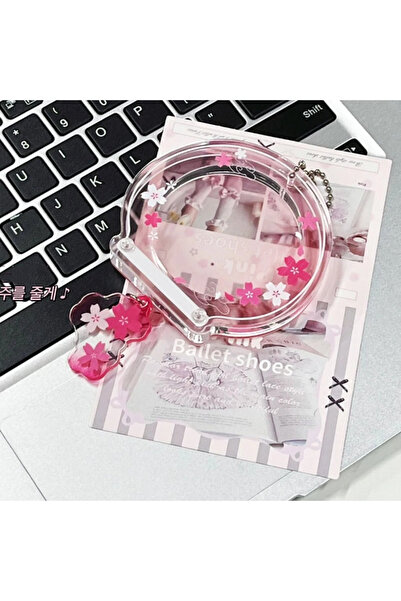 choice2 Pink Japanese Acrylic Badge Storage Display with Decorative Pendant D...