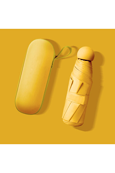 Choice7 Vigor Yellow Ultralight And Compact Portable Capsule Umbrella UV Prot...