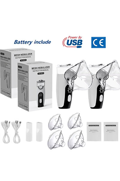 Choice3 DUTRIEUX Rechargeable 2pc USB Charge Nebulizer Medical Mesh Nebulizer...