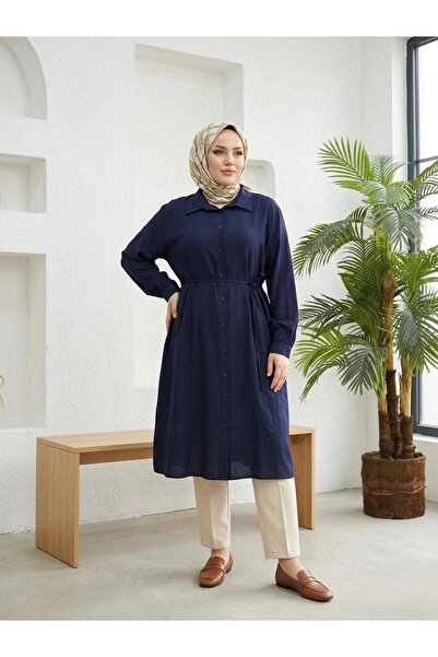 Lunsera Store تونيك كبير الحجم - أزرق داكن