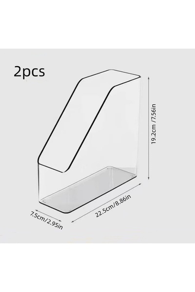 Choice 2pcs Clear 2Pcs/Transparent Acrylic Desktop Storage Box Multi-Compartm...