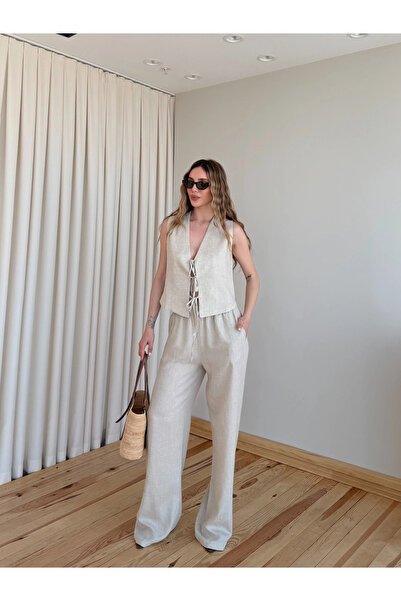 Laluvia Natural Selva 100% Cotton Vest and Pants Set - 8486