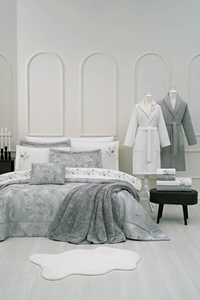 Özdilek Leaf Scape Dowry Set for Two People 17 Pieces