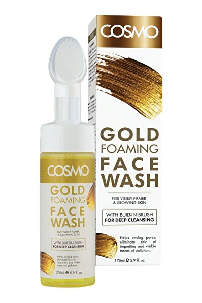 Cosmo Skin Care Gold Foaming Face Wash For Deep Cleansing Built-in Brush 175m...
