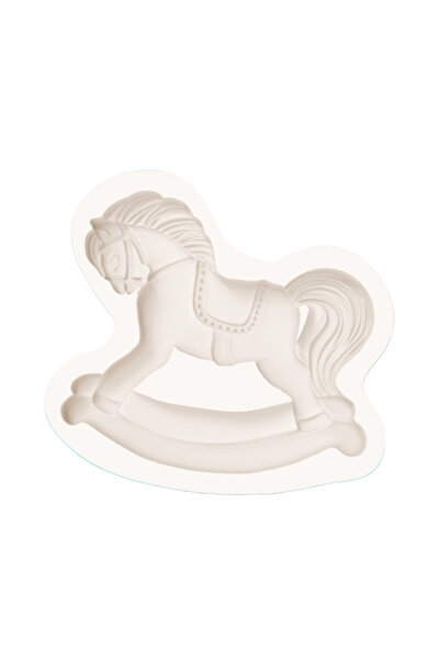Choice 1 Piece Rocking Horse Retro Wooden Horse Shape Silicone Mold Fondant C...