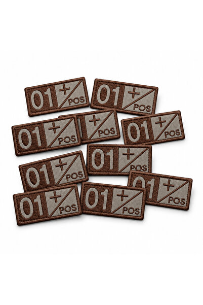 brodezcu Set of 10 patches, emblems, Embroidered badges blood group 01 Positi...