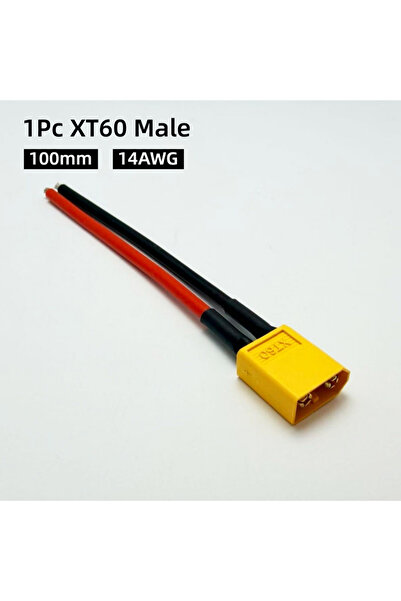 Choice3 موصل XT60 ذكر مع سلك سيليكون 14AWG بطول 100 مم، قطعة واحدة