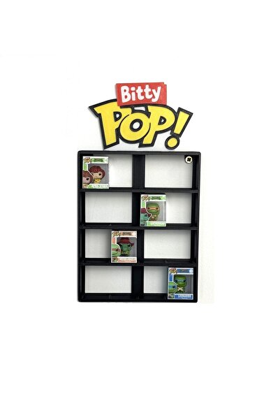 vixus Стойка Funko Bitty Pop, пластмасова, черна, 16 броя