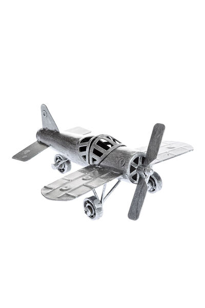 meli melo Decoratiune avion vintage din metal antichizat