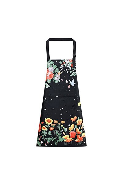 Choice1 One Size Black Fashion Kitchen Cooking Apron Creative Colorful Flower...