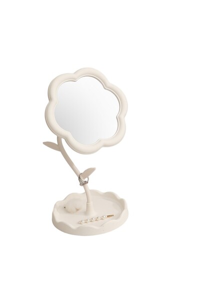 TEAM Makeup Mirror for Desk, Team, Rotating, Detachable, Sunflower Pattern, R...