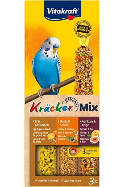 Vitakraft Kräcker Mix Ou, Caisă și Miere - gustări pentru perusi - 3 buc.