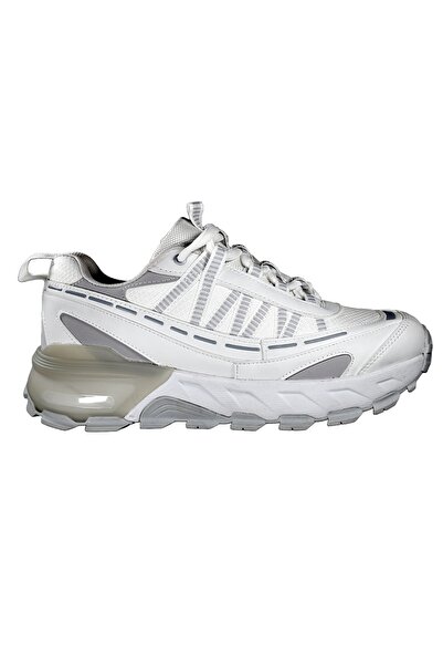 noka Men's white leather textile lace-up sports sneaker