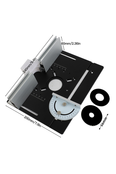 Choice3 Black 3 Router Table Insert Plate Aluminum Alloy Wood Milling Flip Bo...