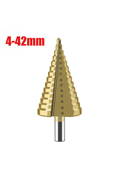 choice2 4-42mm 4-52mm 4-42mm 4-32mm Step Drill Bit Set Titanium Straight Flut...