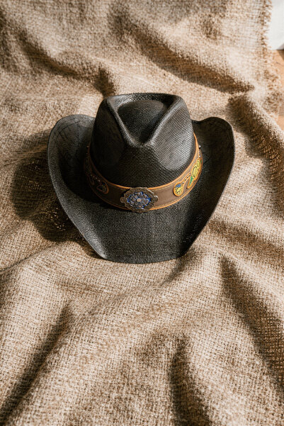 OnMyHead Kapa u zapadnom stilu – unisex kaubojska kapa sa vintage izvezenom t...