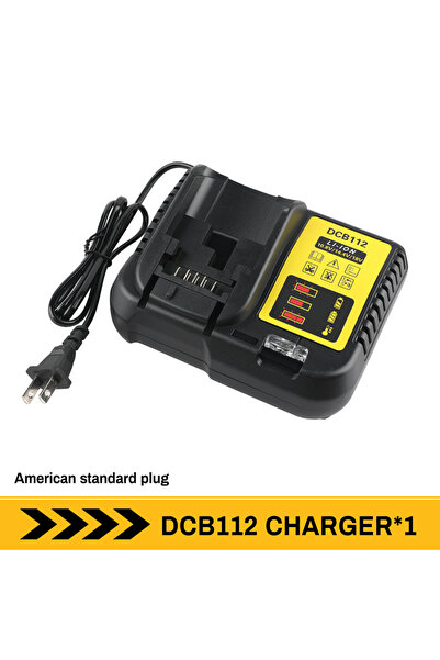 choice2 شاحن بطارية ليثيوم DEWALT بقابس أمريكي DCB112 - مناسب لسلسلة DCB بجهد...