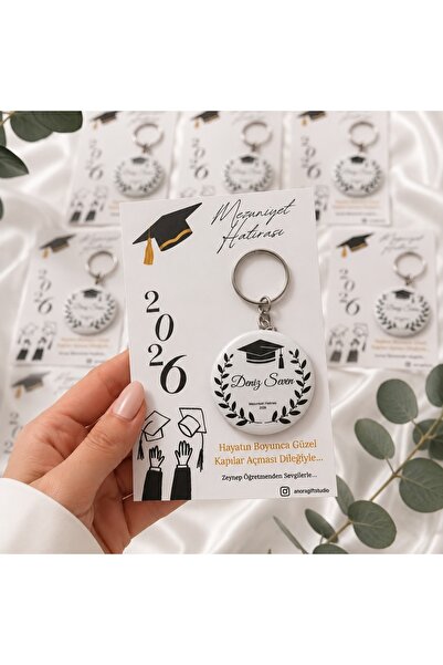 anoragiftstudio Mezuniyet Hediyeliği 15 Adet Açacaklı Anahtarlık Mezuniyet Ha...