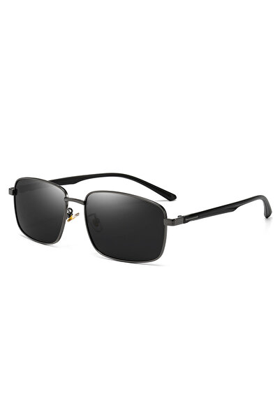 choice2 Grey Business Metal Square Frame Polarized Sunglasses Luxury Oversize...