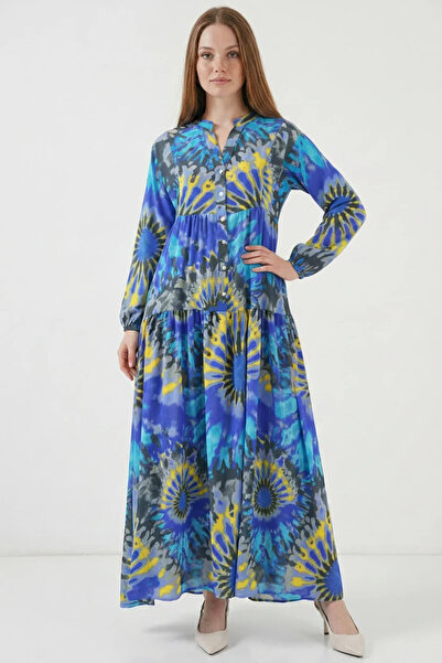 buğrahayalin Women's Gathered Waist Authentic Patterned Viscose N. Saks Hijab...