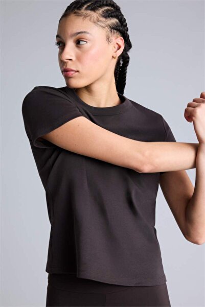 DeFacto 100% Cotton Standard Fit Crew Neck Sportsman Short Sleeve T-Shirt