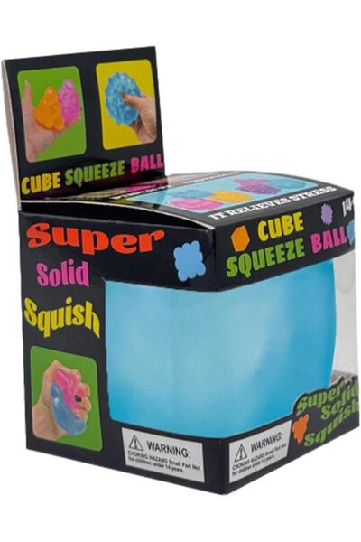 DAT Glitter Squishy Cube Stress Ball, Squeeze Fidget Toy for Teens and Adults...
