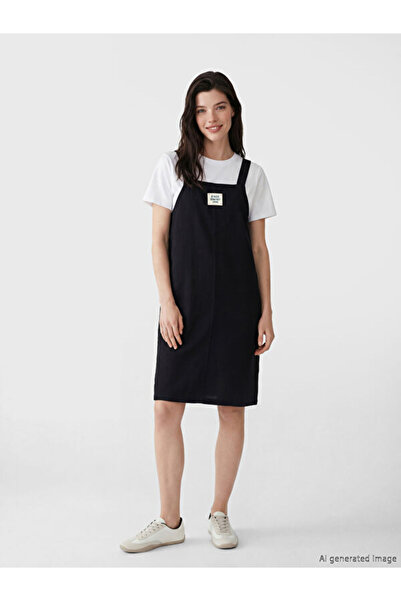 LC Waikiki Printed Muslin Salopet Dress and T-Shirt
