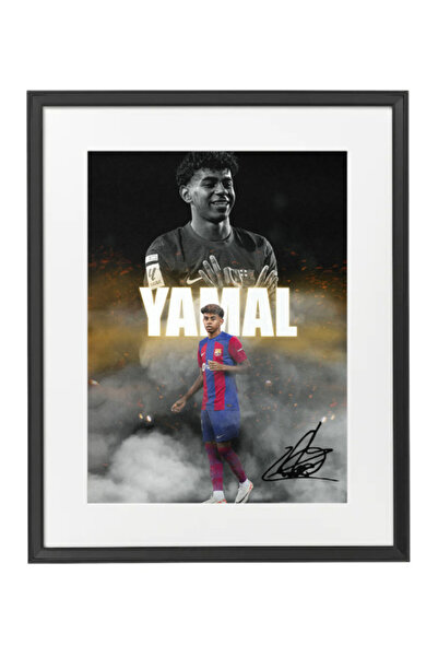Boomah Accessories Lamine Yamal Barcelona Autographed Framed Poster 50x40cm -...