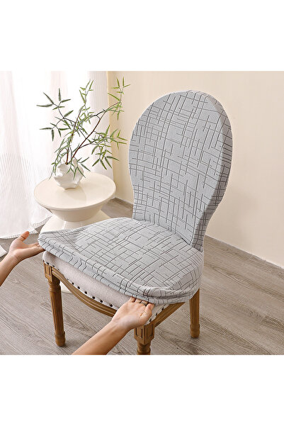 Choice6 1piece Chair Cover A4 1PC Stripes Round Back Chair Covers Stretch Fre...