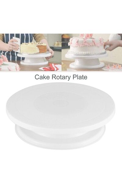 ARTC Plastic Cake Turntable Rotating Anti-skid Round Cake Decorating Stand Ca...