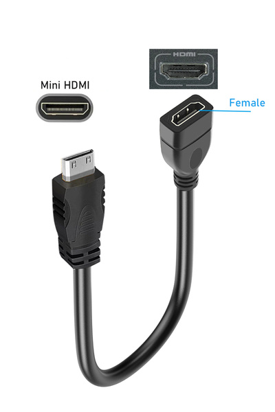 Choice كابل HDMI صغير بطول 0.3 متر من ذكر إلى أنثى، محول كابل HDMI 2.0 Mini H...