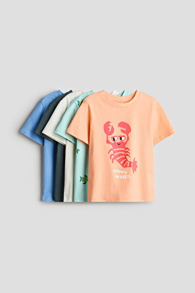 H&M 5'li Jarse Tişört