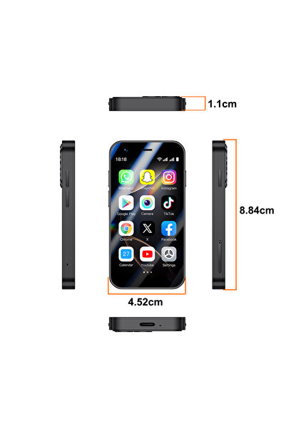 Choice1 Black SOYES A17 Mini Android8.1 Smart Phone 3.0 Inches 2GB RAM 16GB R...
