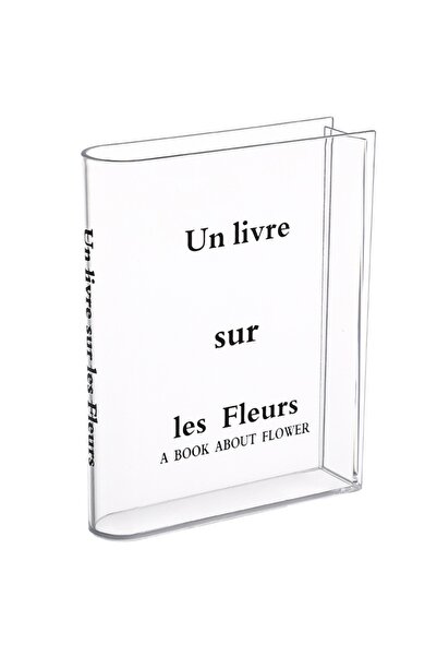 Choice1 Style 2 Modern Book Letter Acrylic Vase Unique Shape Aesthetic Transp...