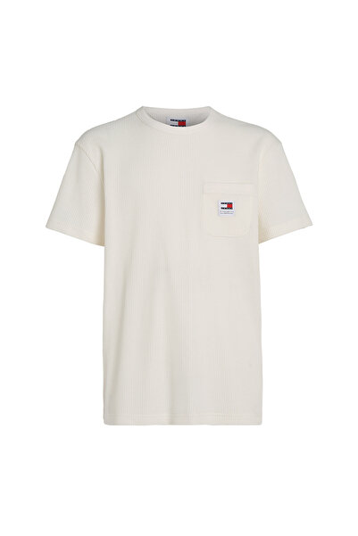 Tommy Hilfiger Ανδρικό Κοντομάνικο Μπλουζάκι Βαφλέ με Τσέπη Μ