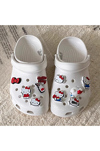 Choice 10pcs a set(NO SHOE) 10pcs/Set Hello Kitty Bowknot DIY Sandal Charms S...