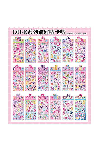 Choice5 18 styles mixed 40 pieces Little Pony Laser Sticker Set Girl Children...