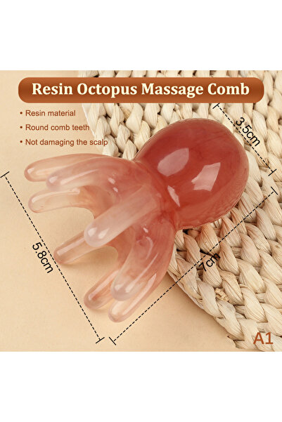 Choice A1 1PCS Resin Octopus Comb 5.8*7CM Head Massager Meridian Scraping Sca...