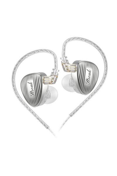 Choice3 3.5mm Silver No Mic GK Streak Hi-Fi In-Ear Monitors KUN Dynamic + Mic...