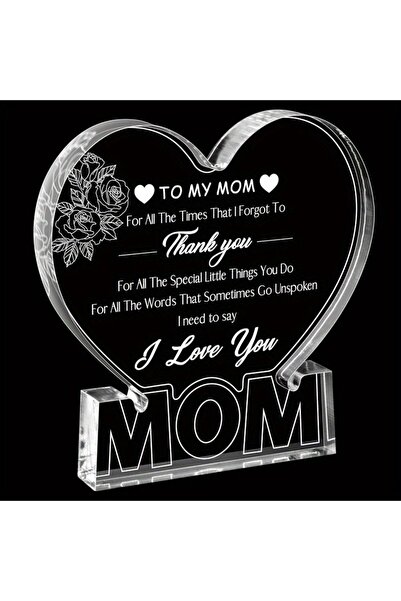 Choice S Clear Heart Acrylic Mom Gift from Daughter & Son Ideal for Birthday,...
