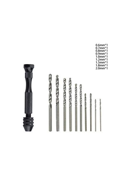 Choice 11pics Small 0.3-3.2mm Manual Drill Bit Set for Carpentry, Drilling To...