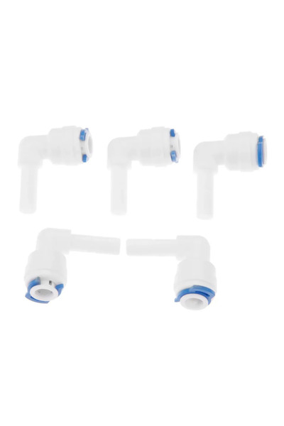 Choice 5PCS 5Pc RO Water Filter Connectors Plastic Pipe Fitting Elbow 1/4"-1/...