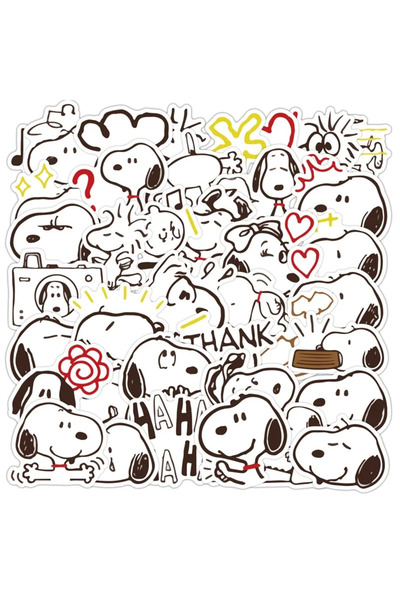 Choice Bandai B 40pcs Snoopy Cute Cartoon Dog Graffiti Handbook Material Mobi...